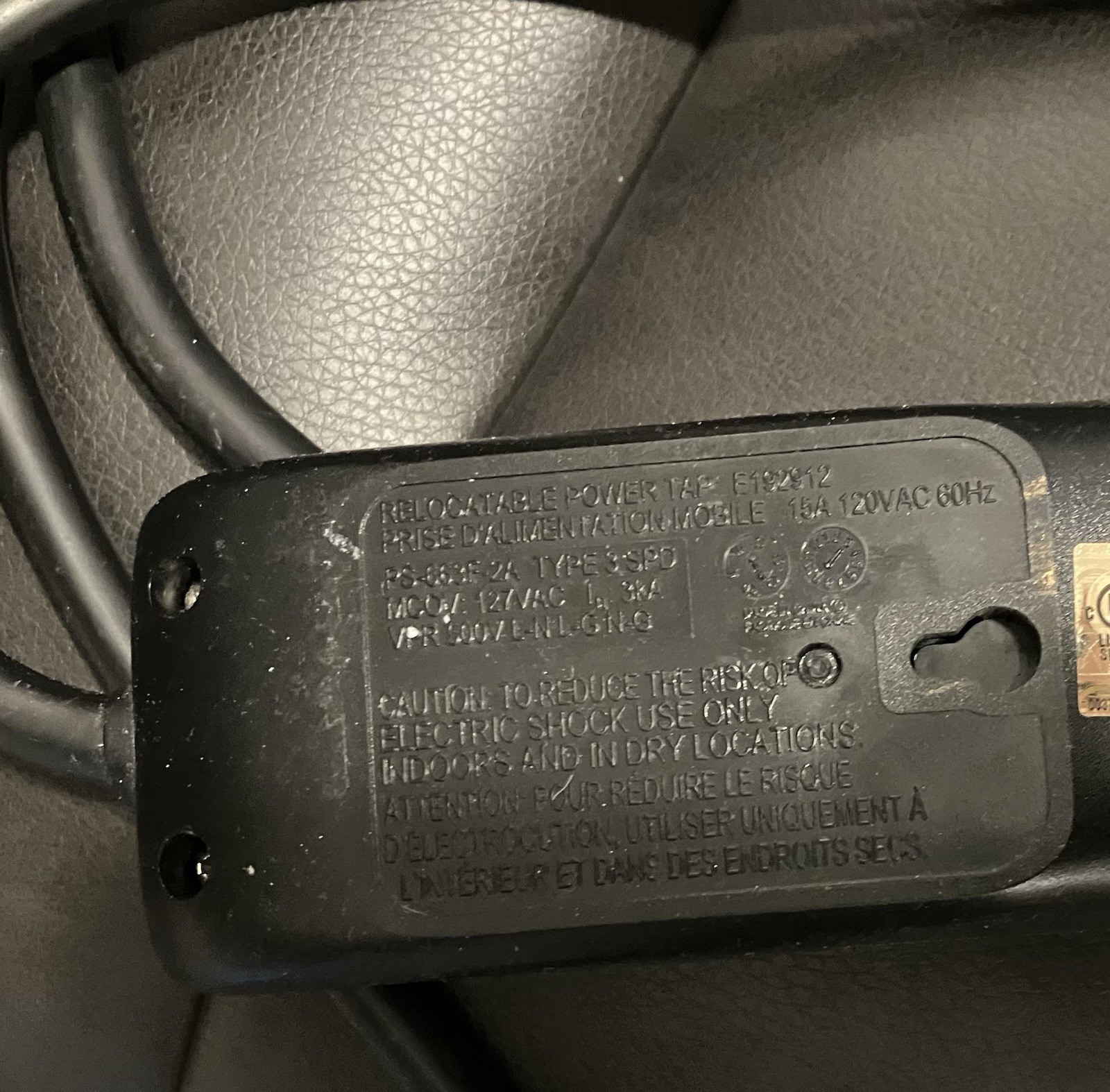 GE Power Surge Protector Black with Six Protected Outlets