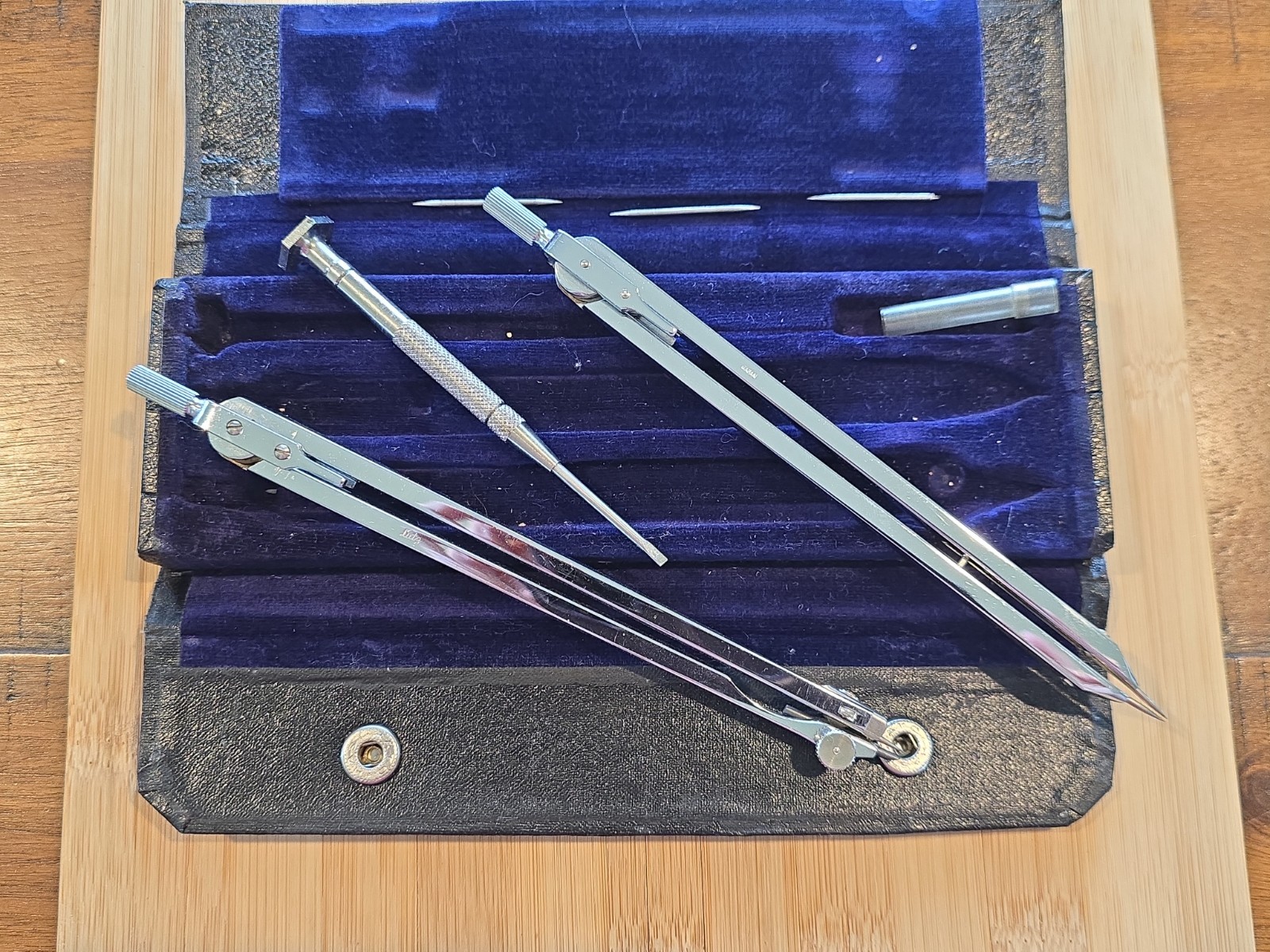 VTG LUTZ JAPAN Navigators Plotting Instrument Set With Case Excellent