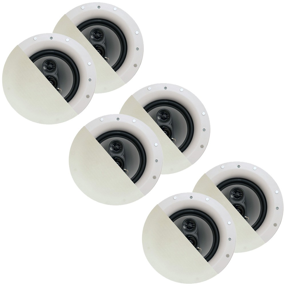 Acoustic Audio CSic84 Frameless In Ceiling Speakers with 8" Woofers 3 Pair Pack