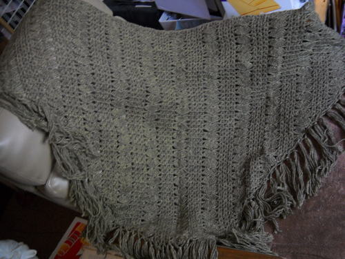 Beautiful Handmade Shawl Shell Pattern Mom's HI-60