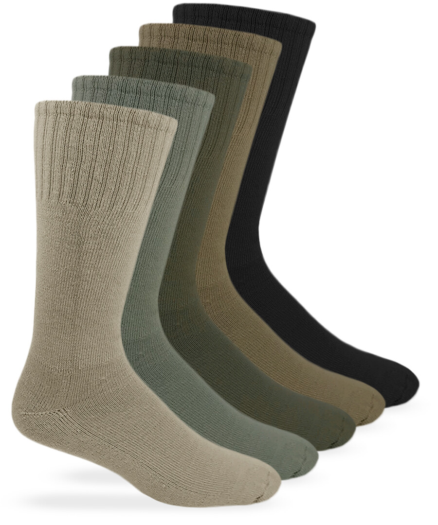 Jefferies Socks Mens Womens Military Uniform Rib Combat Mid Calf Boot Socks 6PK