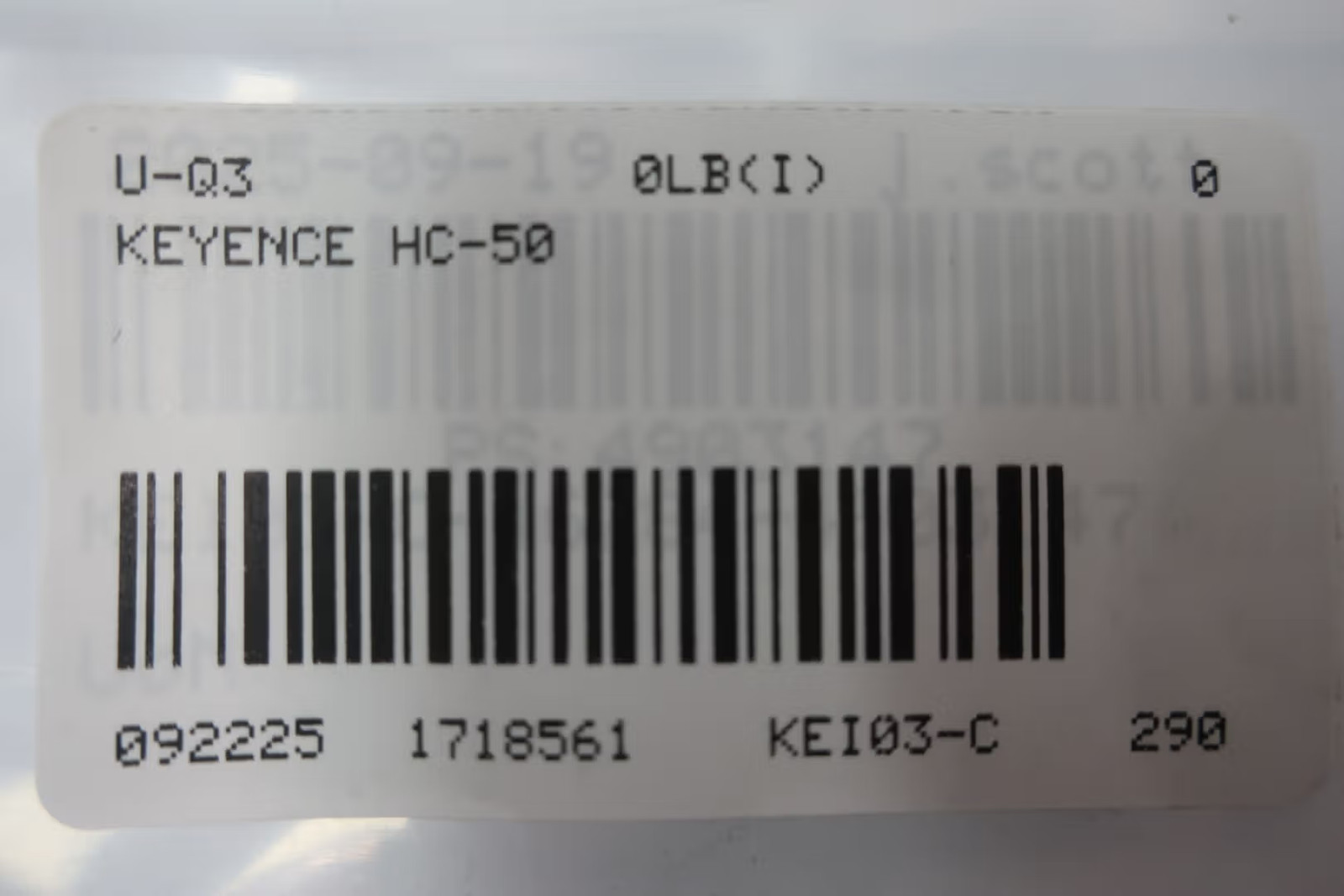 Keyence HC-50 Controller Module 24v-dc