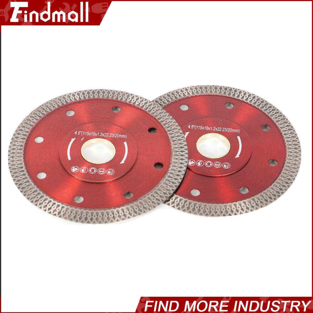 Findmall 2Pack 4.5" Diamond Porcelain Saw Blade Super Thin Ceramic Cutting Discs
