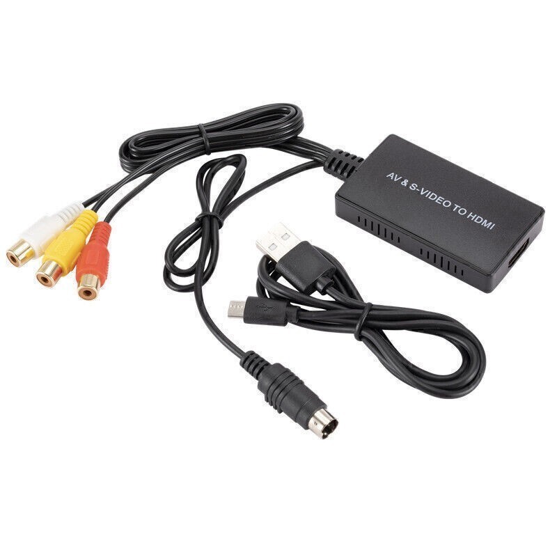 S-Video To HDMI Converter AV To HDMI Adapter RCA Conver 720p@60Hz For HDTV DVD