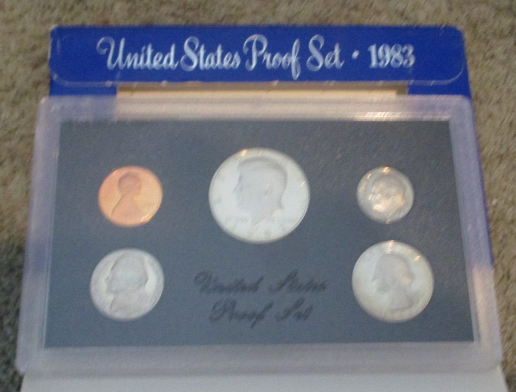1983 US Proof Set 5 Coin S Original Penny Nickel Dime Quarter Half Dollar Mint
