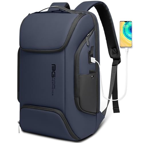BANGE BUSINESS LAPTOP BACKPACK HOLD 15.6 INCH LAPTOP Commute Carry BAG - BLUE