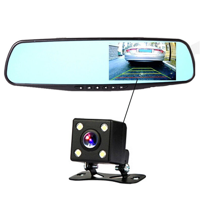 4.3'' HD 1080P Lens Car DVR Dash Cam Vehicle Video Recorder Rearview Camera 170°