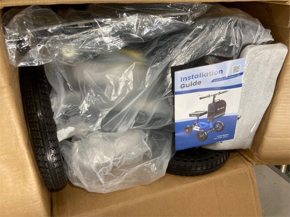 BlessReach Knee Walker 350 lbs Foldable All Terrain Scooter Black