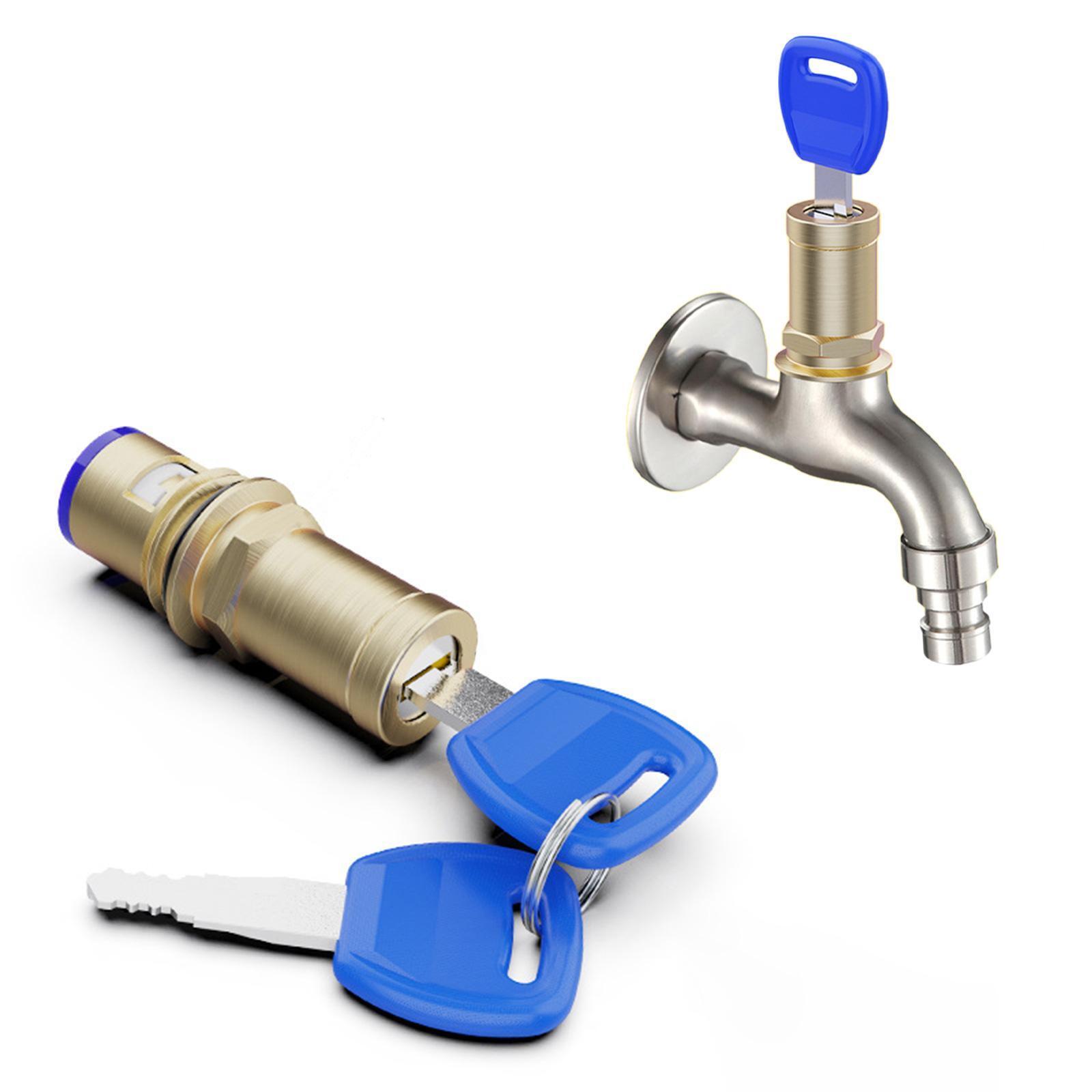 Outdoor Garden Faucet Lock Brass Key Valve Lock for Public Places with Keys