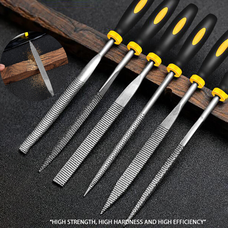 6 x File Set for Metal Steel Glass Ceramic Professional Workshop DIY Wood Tools