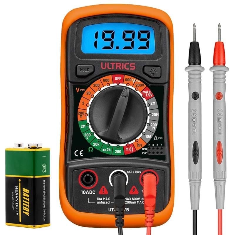 Voltmeter Ammeter Ohmmeter Circuit Checker with Backlight Digital Multimeter