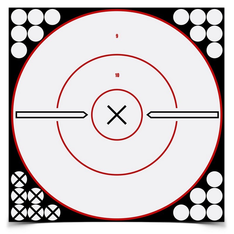 Birchwood Casey BC-34019 Shoot•N•C® 12" White/ Black X Bulls-Eyes, 5 Target -