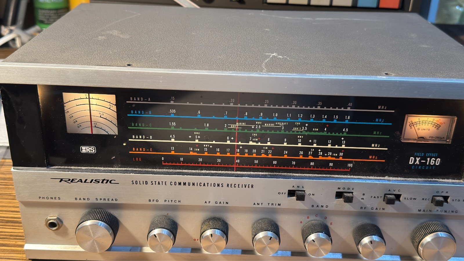 Realistic DX-160 Solid State Communications Receiver -Serviced – Working – AS-IS