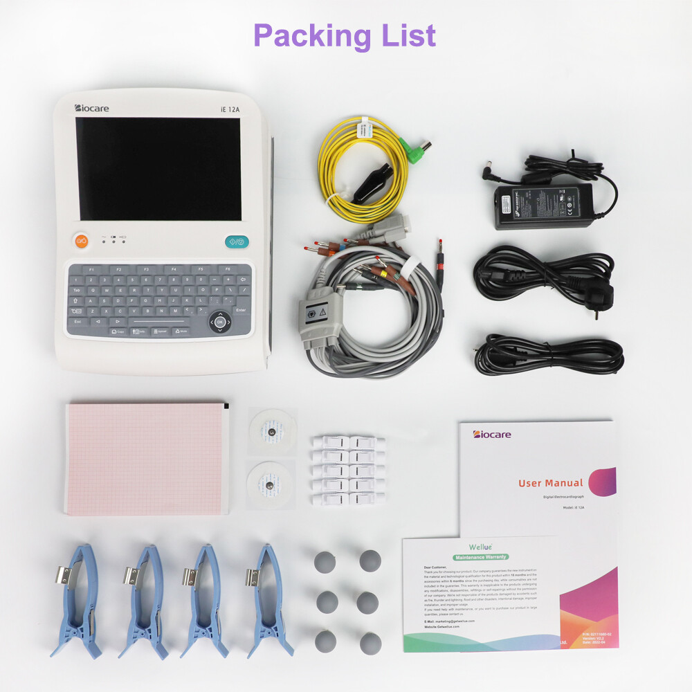 12 channel ECG Machine with interpretation for advisory diagnosis FDA approved