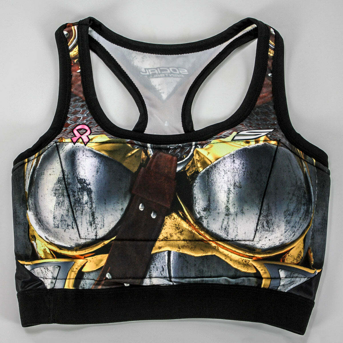 Social Paintball Grit Women’s Padded Sports Bra Warrior Breastplate Large NEW