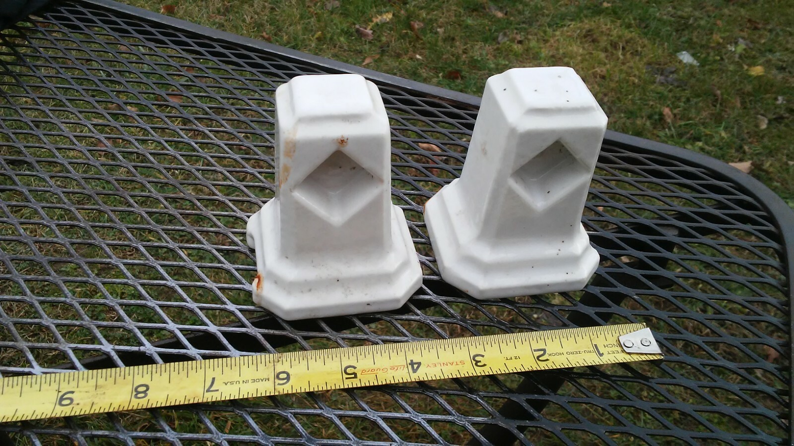 Antique Art Deco Victorian Porcelain Shower Towel Rack Holder Fixture