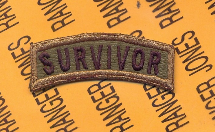 US Army SURVIVOR OIF OEF OD tab arc 2.5" patch