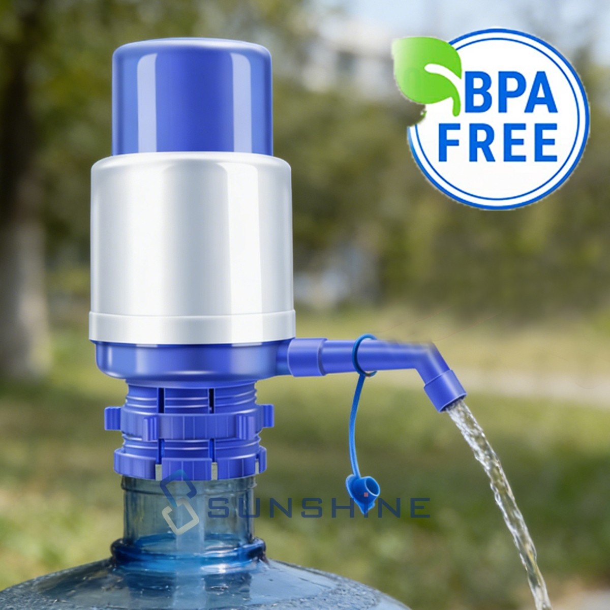 Manual Water Bottle Dispenser Hand Pressure Pump Adjustable For Crown Top Jug