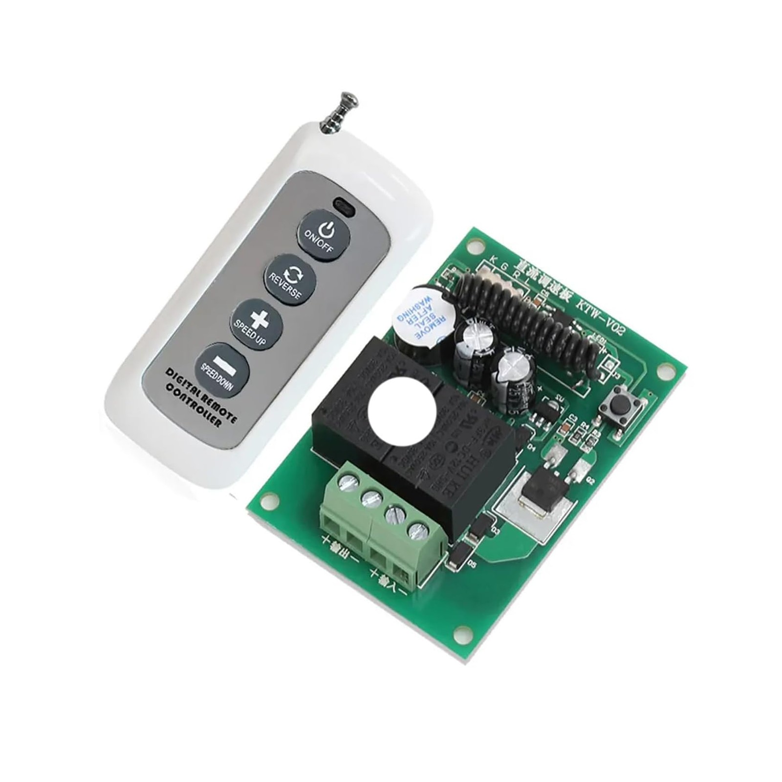 DC Motor Speed Controller with Remote Control 12V 24V PWM stepless Speed Cont...