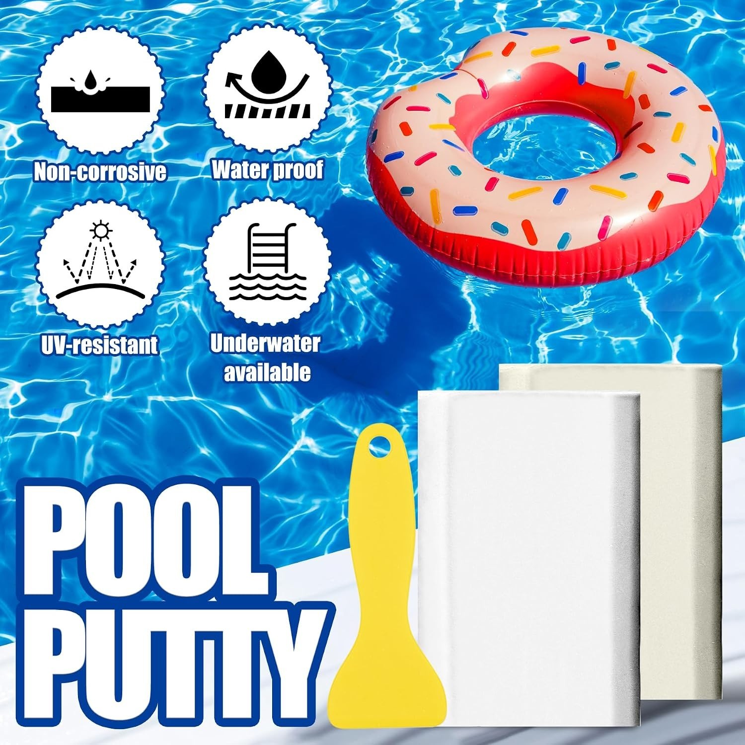 10oz Waterproof Epoxy Putty for Pools & More - Easy Underwater Application
