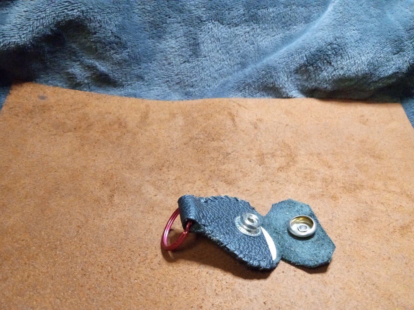 Leather Guitar Pick Holder Keychain (handmade)