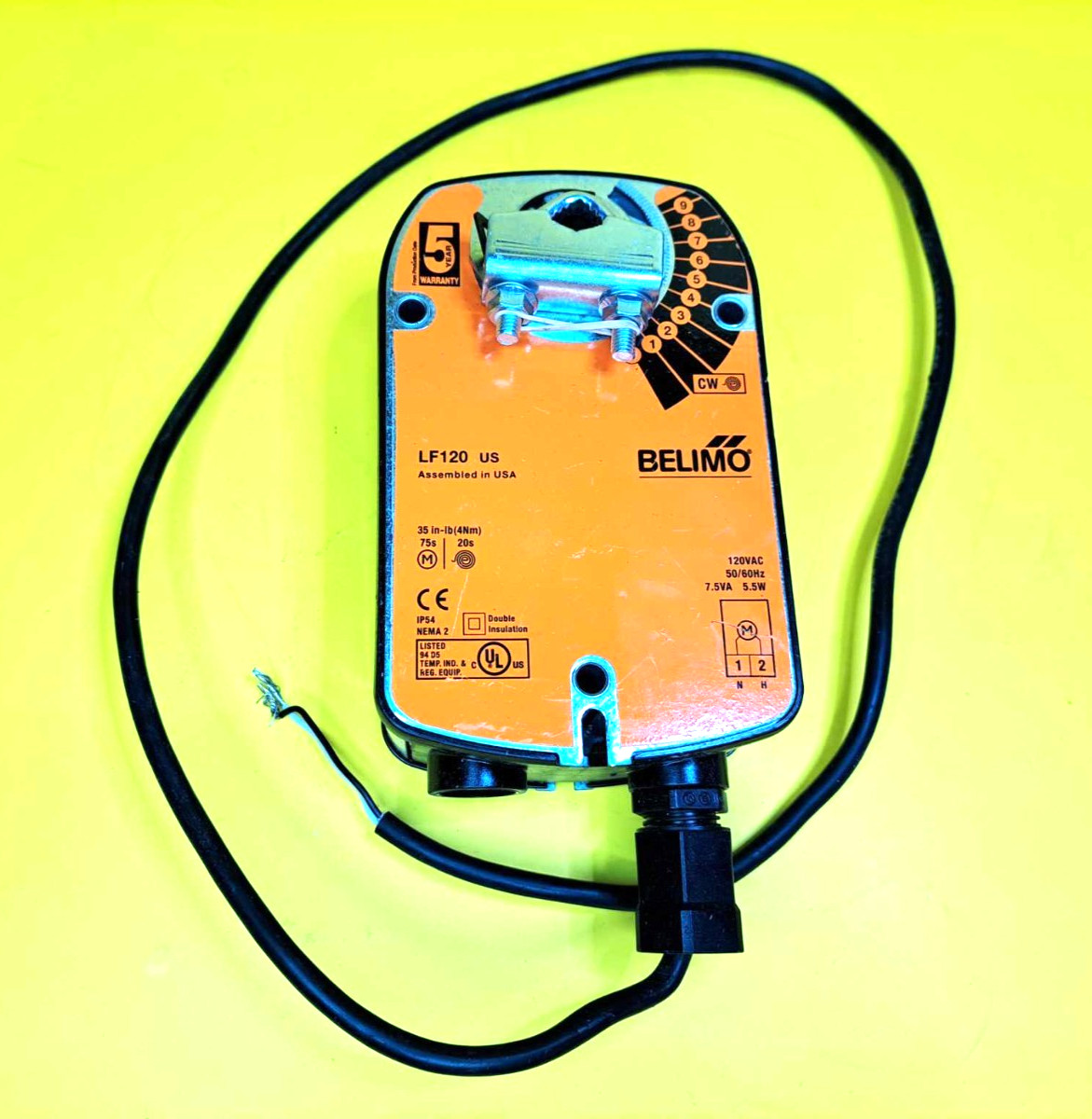⚡BELIMO LF120 DAMPER ACTUATOR SPRING RETURN FAIL-SAFE OPERATION HVAC AIR ON/OFF⚡