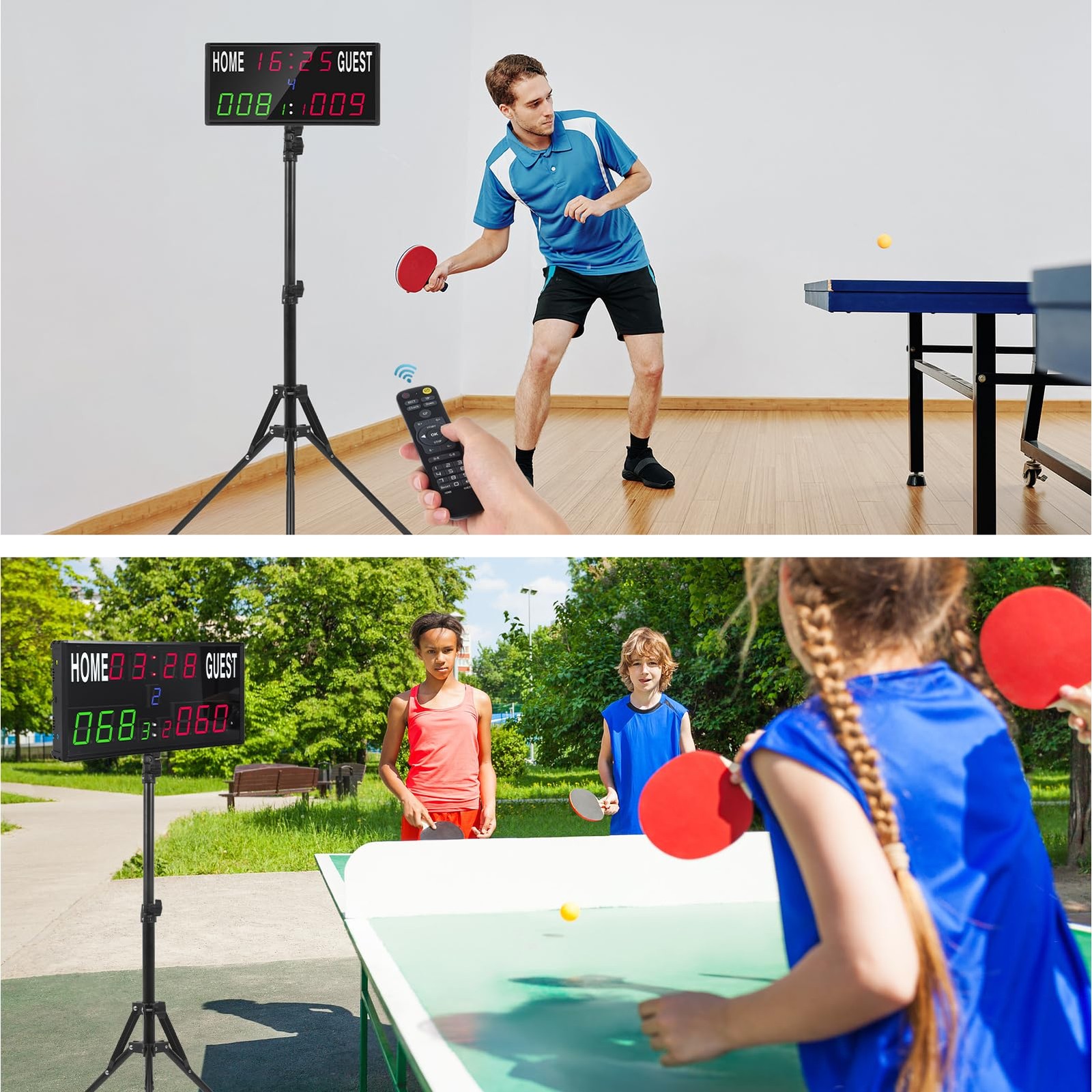 2025 LED Electronic Scoreboard with Remote & Tripod