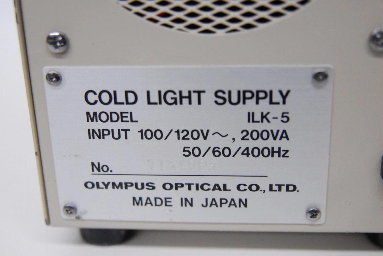 Olympus ILK-5 Cold Light Supply Source W/ Extra Bulb- TESTED
