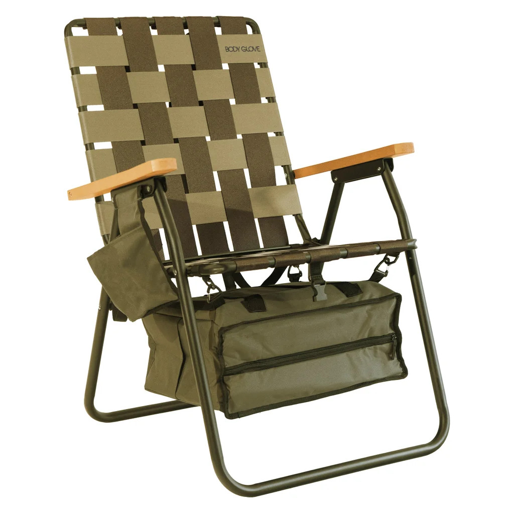 Body Glove Colorado Camping Chair Backpack Cooler Cup Holder Steel Frame New