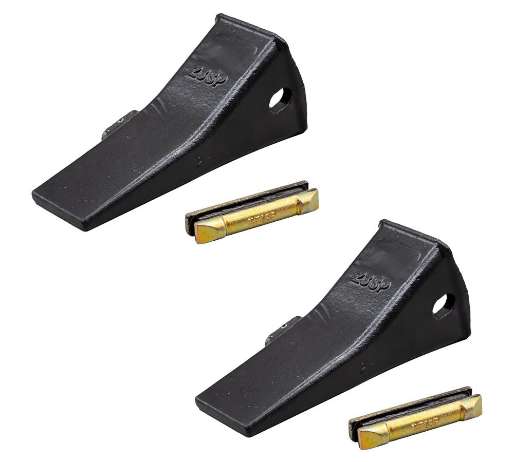 2PK 230SP Backhoe Bucket Teeth w/23FP Flexpins for H&L/230 Teeth & Adapter