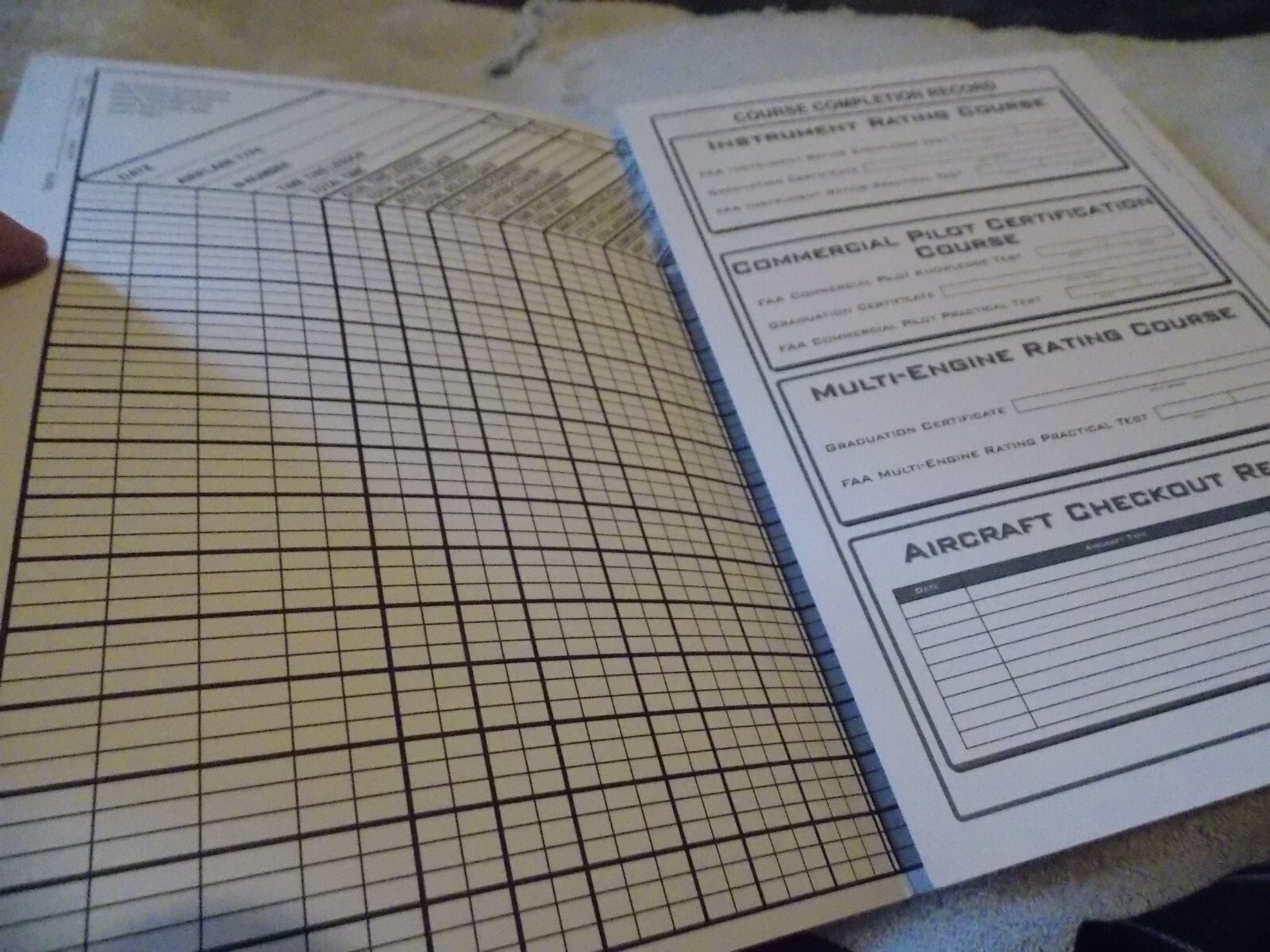 Jeppesen Private Pilot & Instrument Commercial Pilot Record Folders Multi-Engine