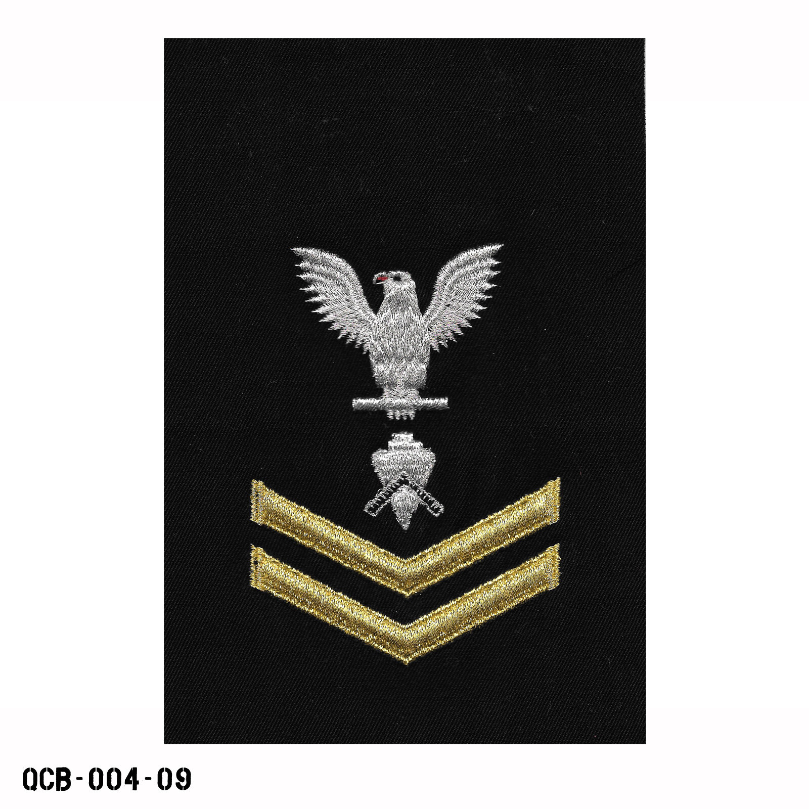 Builder US Navy Large Sleeve Patch ~ PO2 E-5 Petty Officer Second Class ~ NEW