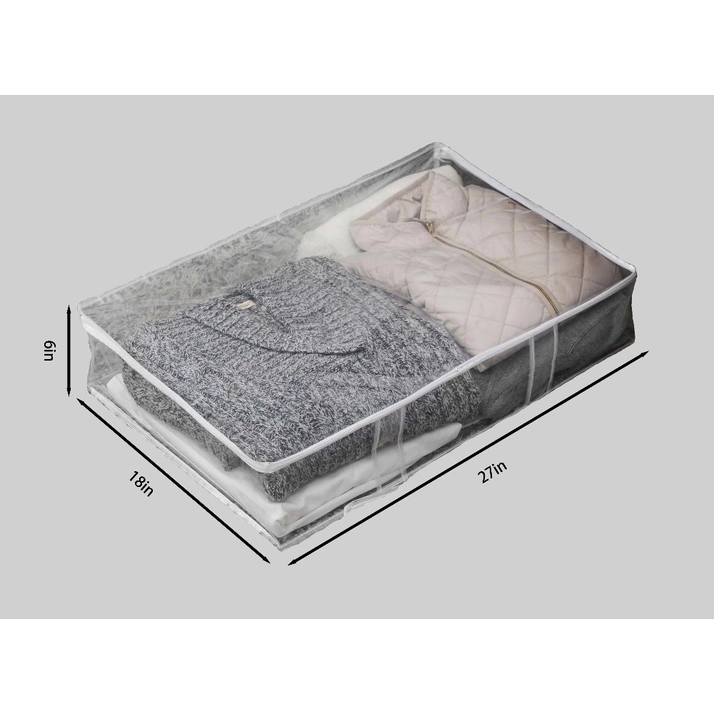 2pack Clear-Peva Under-bed Storage