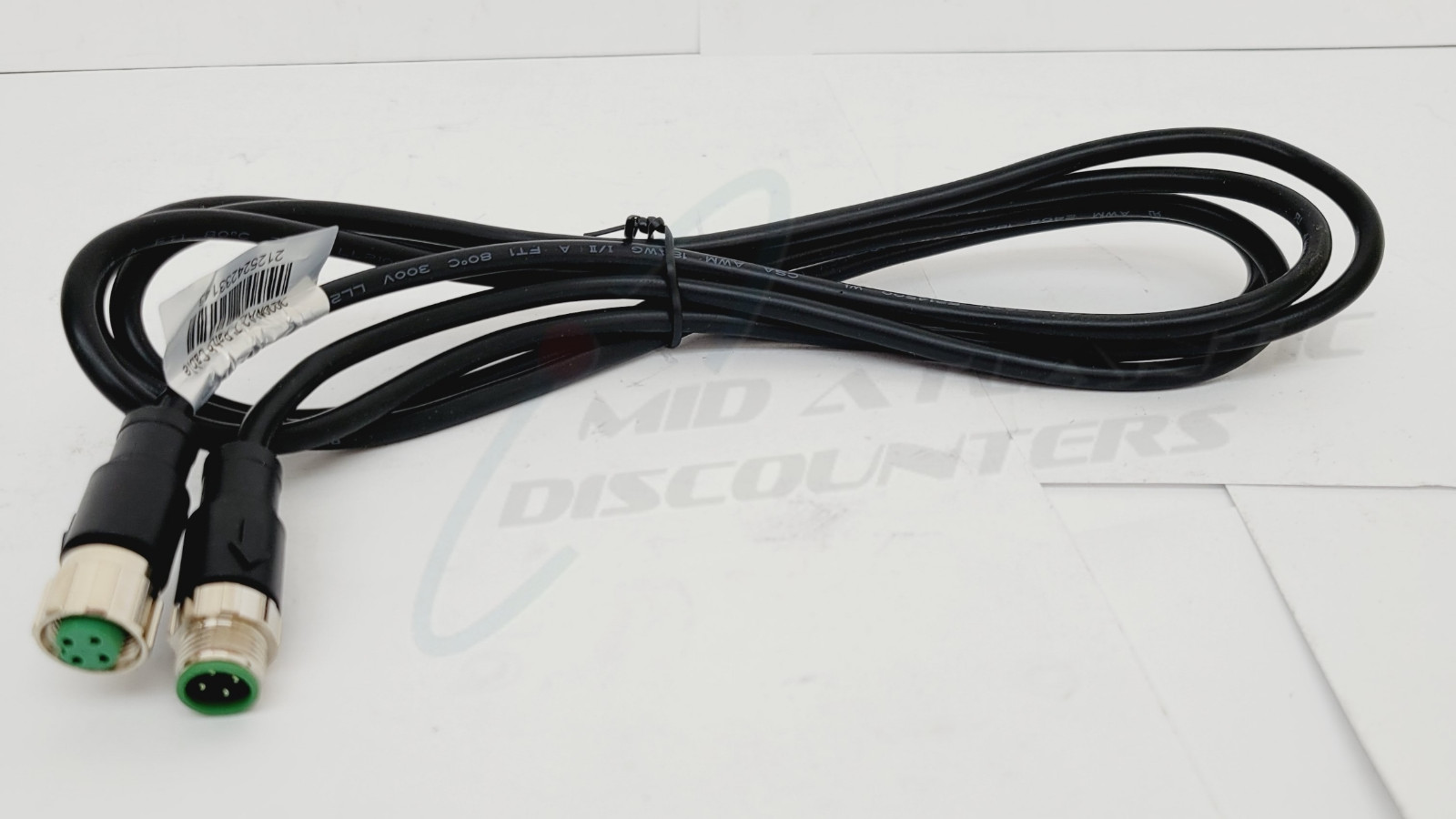 7' M12 4 Pin Missing Rack Bridge Cable Male to Female 18AWG
