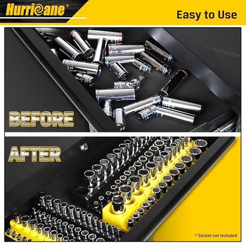 Magnetic Socket Organizer Set Socket Holder Set Includes 1/4", 3/8", 6 Piece