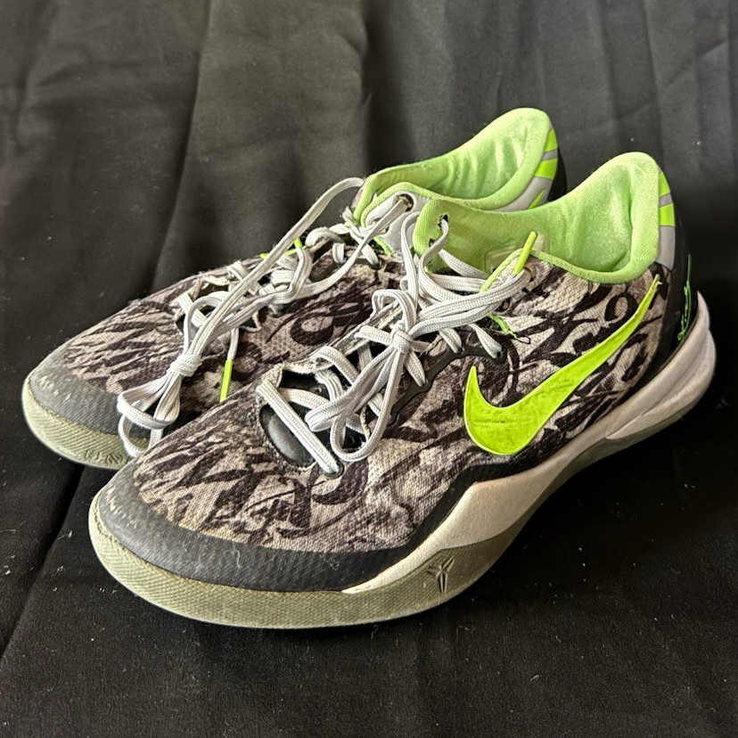 Nike Kobe 8 System Men's Low Top Lace-Up Basketball Sneakers Black/Gray/Green
