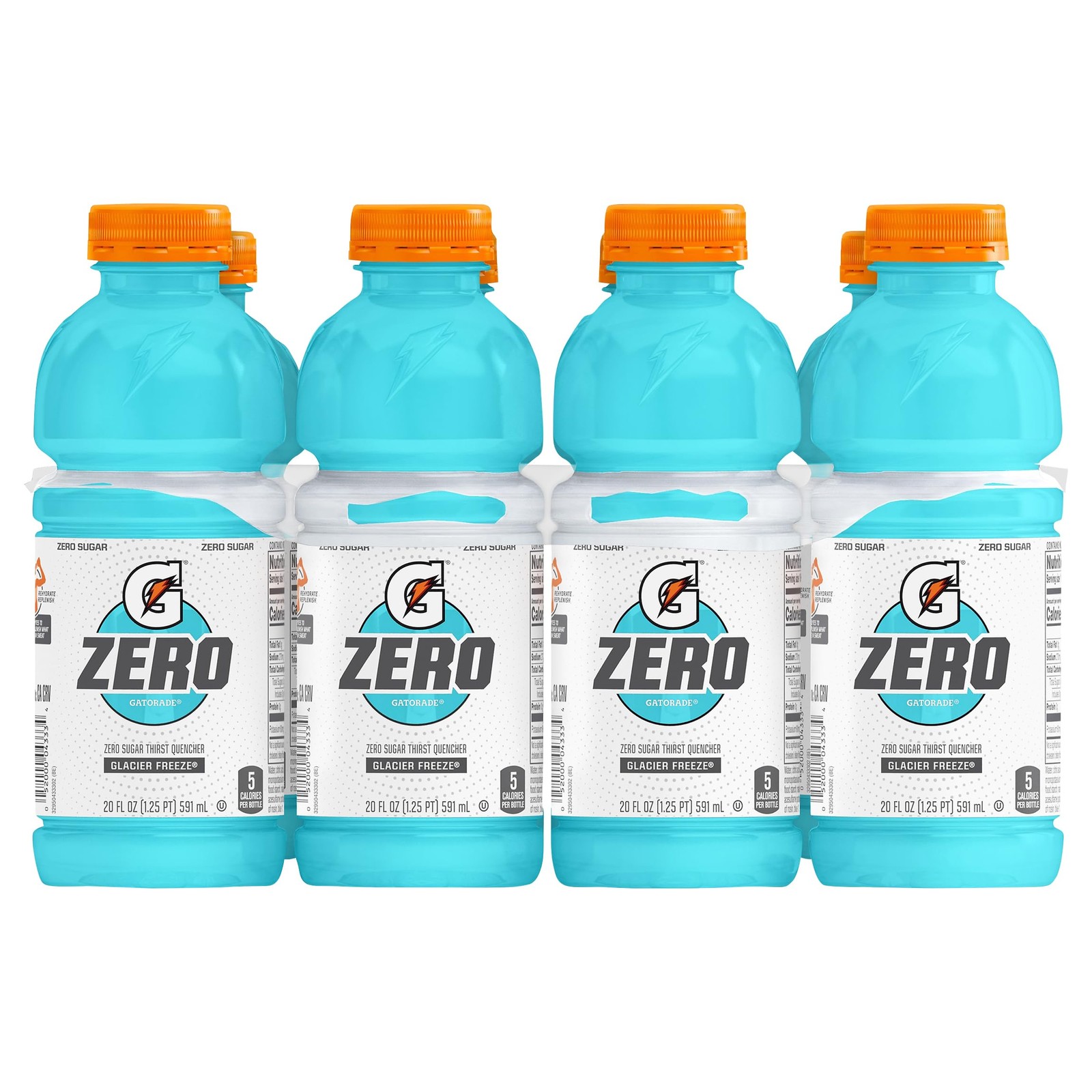 Gatorade Zero Sugar Thirst Quencher Sports Drink, 20 Fl Oz (Pack of 8)