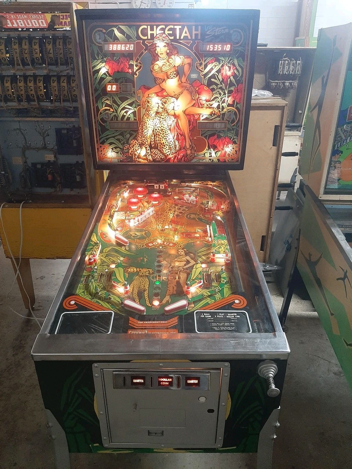Stern 1980 Cheetah Pinball Machine Shopped & Working Local Pick Up WI 53172