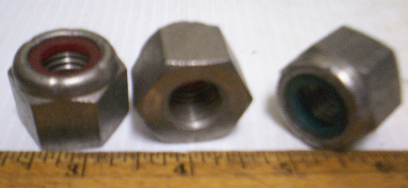 Lot of 3 - NICU 5/8" Hex Nuts (NOS)