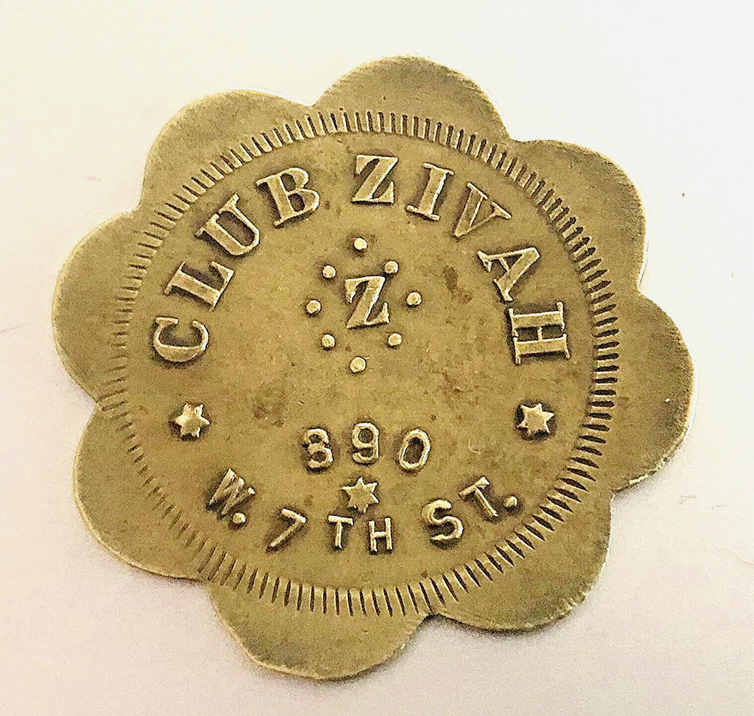 Vtg Trade Token: CLUB ZIVAH; 390 W 7th St. Paul MN; 10 Cents in Trade