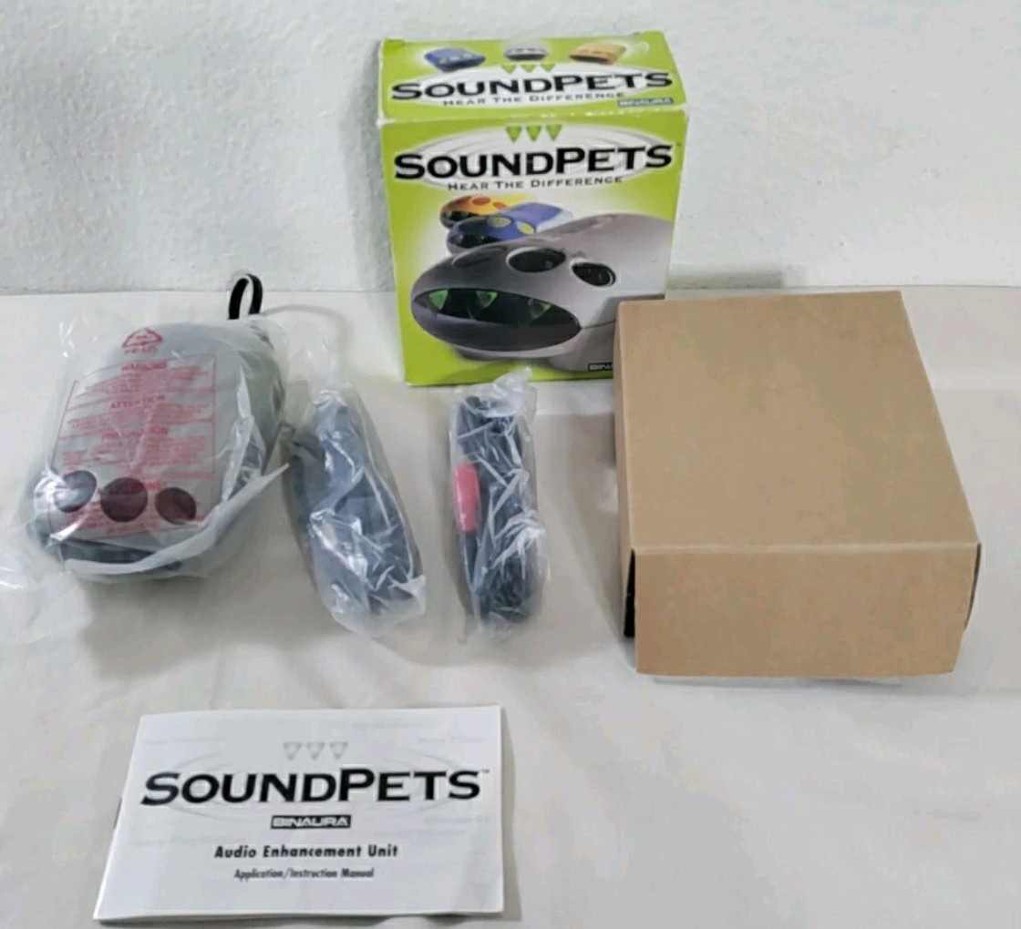 Binaura Sound Pets Soundpets SP9900  Audio Amplifier Enhancer Gray New Open Box
