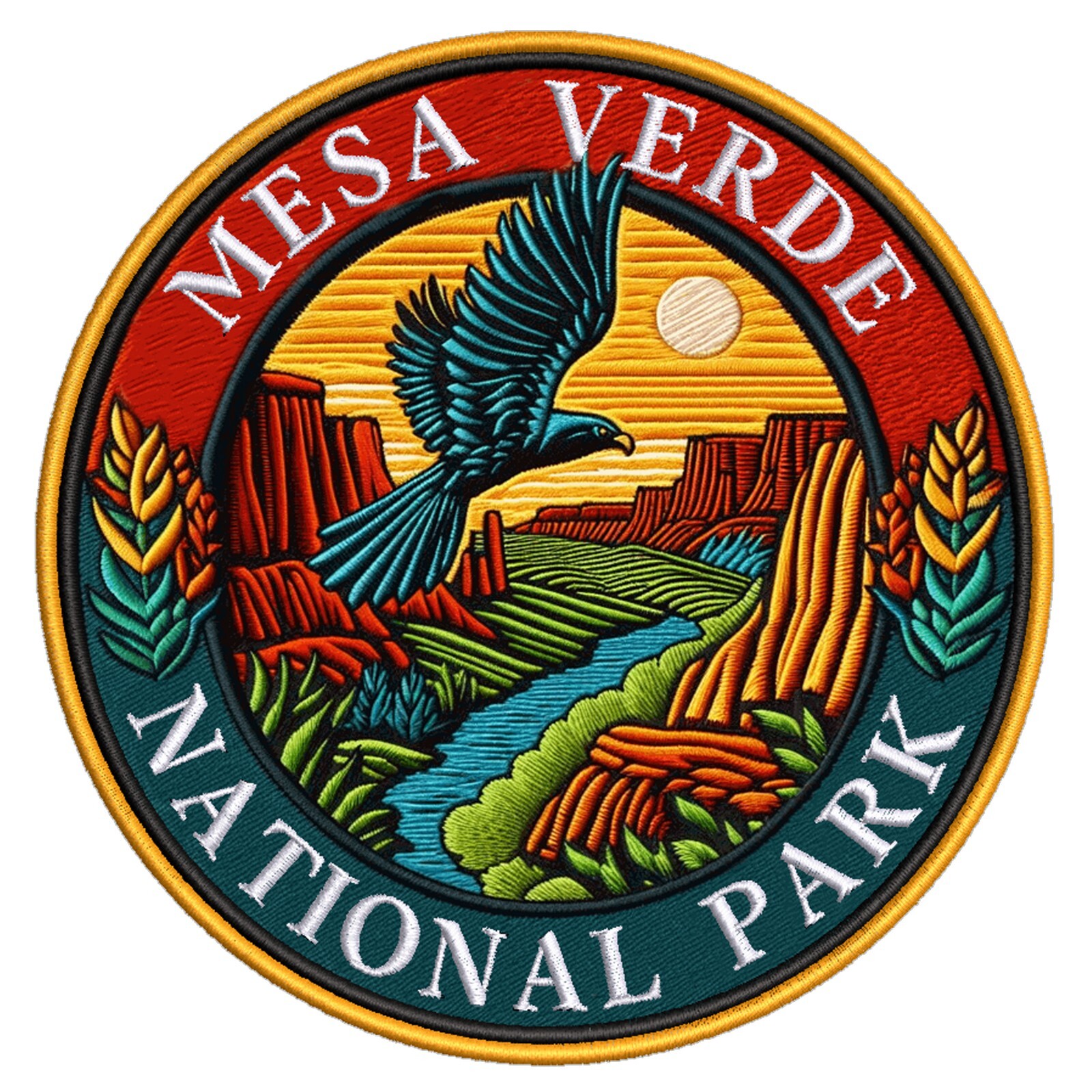 Mesa Verde National Park Patch Iron-on Applique Nature Badge, Montezuma, Travel