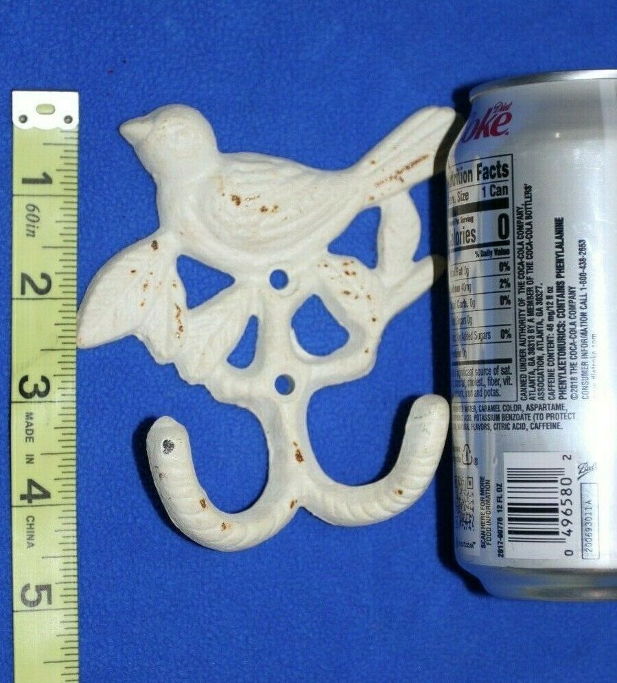 Cast Iron Songbird Wall Hooks - 4 items - DLT