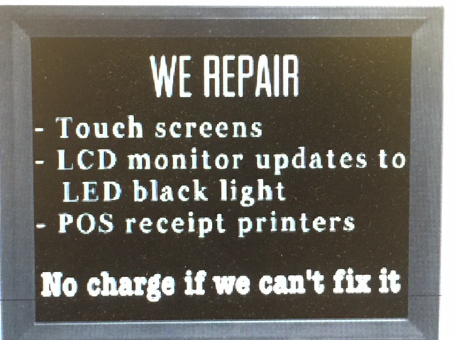 WINCOR  MONITOR & TOUCH SCREEN MONITORS REPAIR & UPGRADE TO LED BACKLIGHT