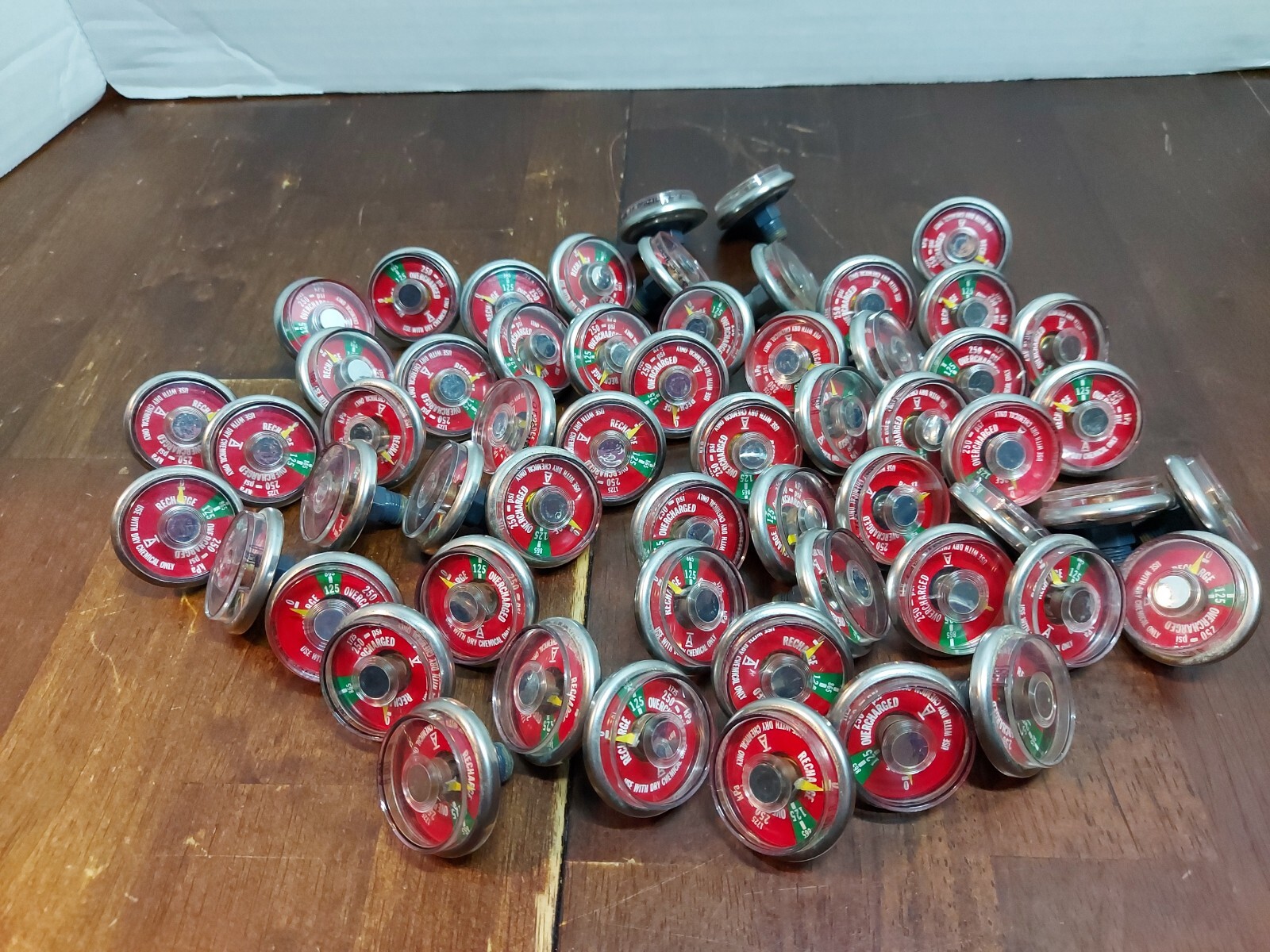 NOS Lot of 57, 125 LB Dry Chemical Only, Fire Extinguisher Guages. Free Ship!