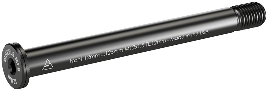 Premium 7075 Aluminum Front Thru Axle 12mm, 125mm Length, M12x1.50 Thread