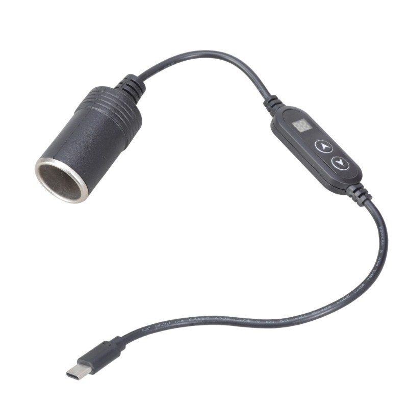 65W USB C Converters Cable for Vehicle Devices Adjustable 5V 20V Cigarettes