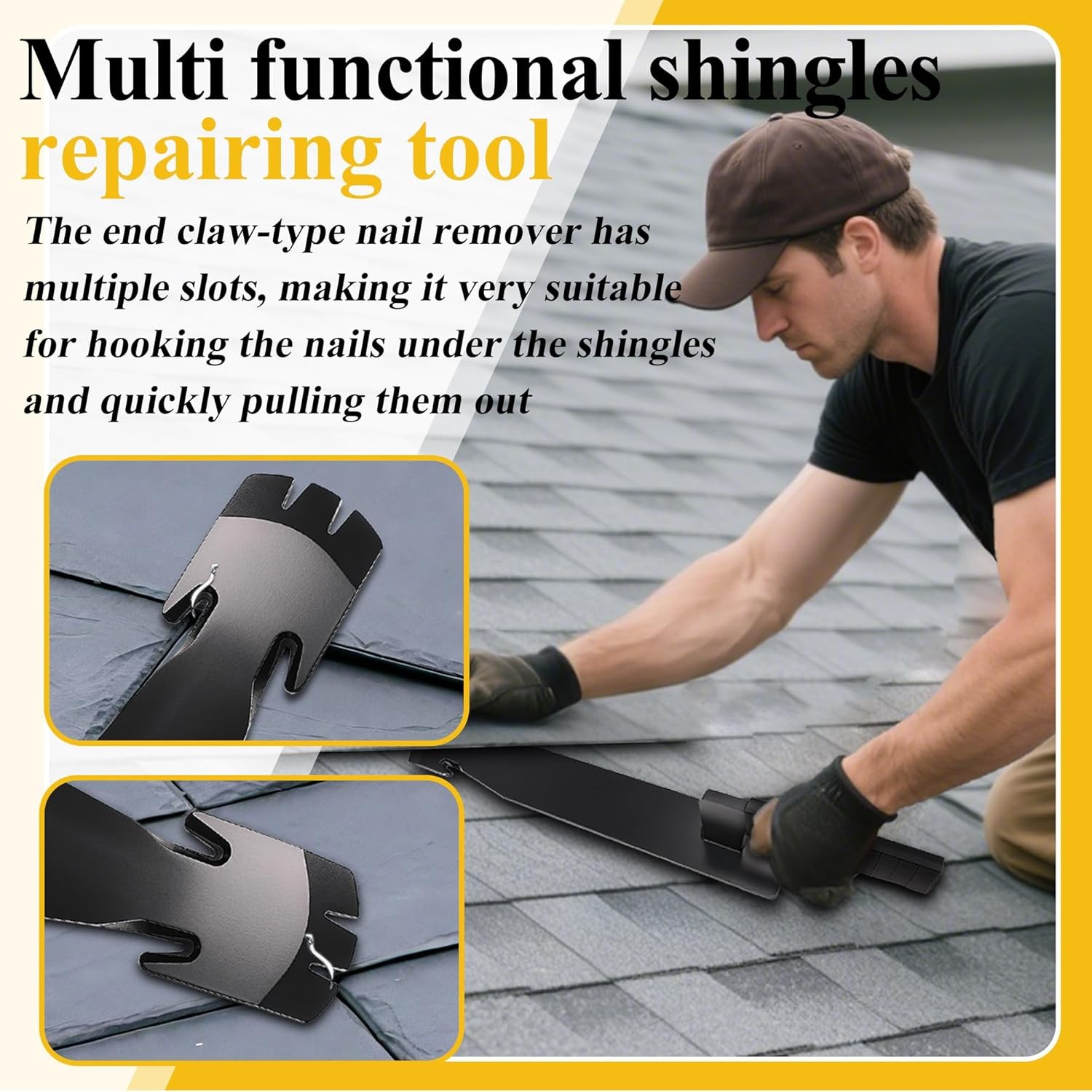 17" Slater Ripper Shingle Ripper Roofing Tool with Claw Nail Puller End
