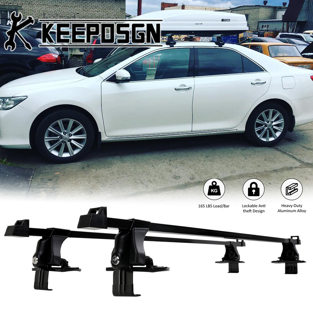 Top Roof Rack Cross Bars Cargo Carriers Luggage Lock Aluminum for Toyota Camry