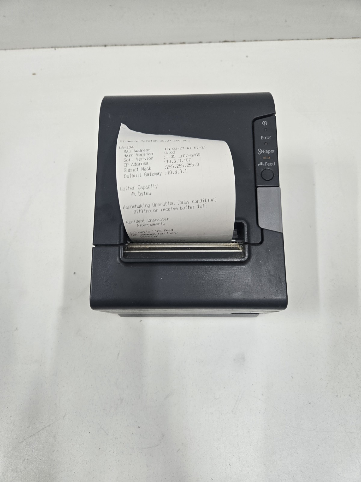 Epson TM-T88V M244A Thermal POS Receipt Printer Ethernet USB No Power Supply